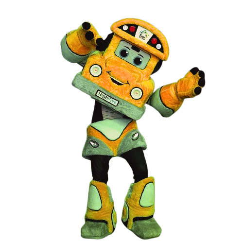 Fantasia de mascotes  AZ e High Five - em tamanho real