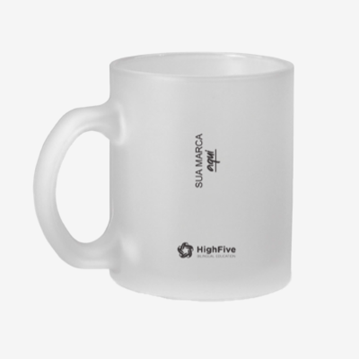 Caneca em Vidro com efeito fosco 340ml